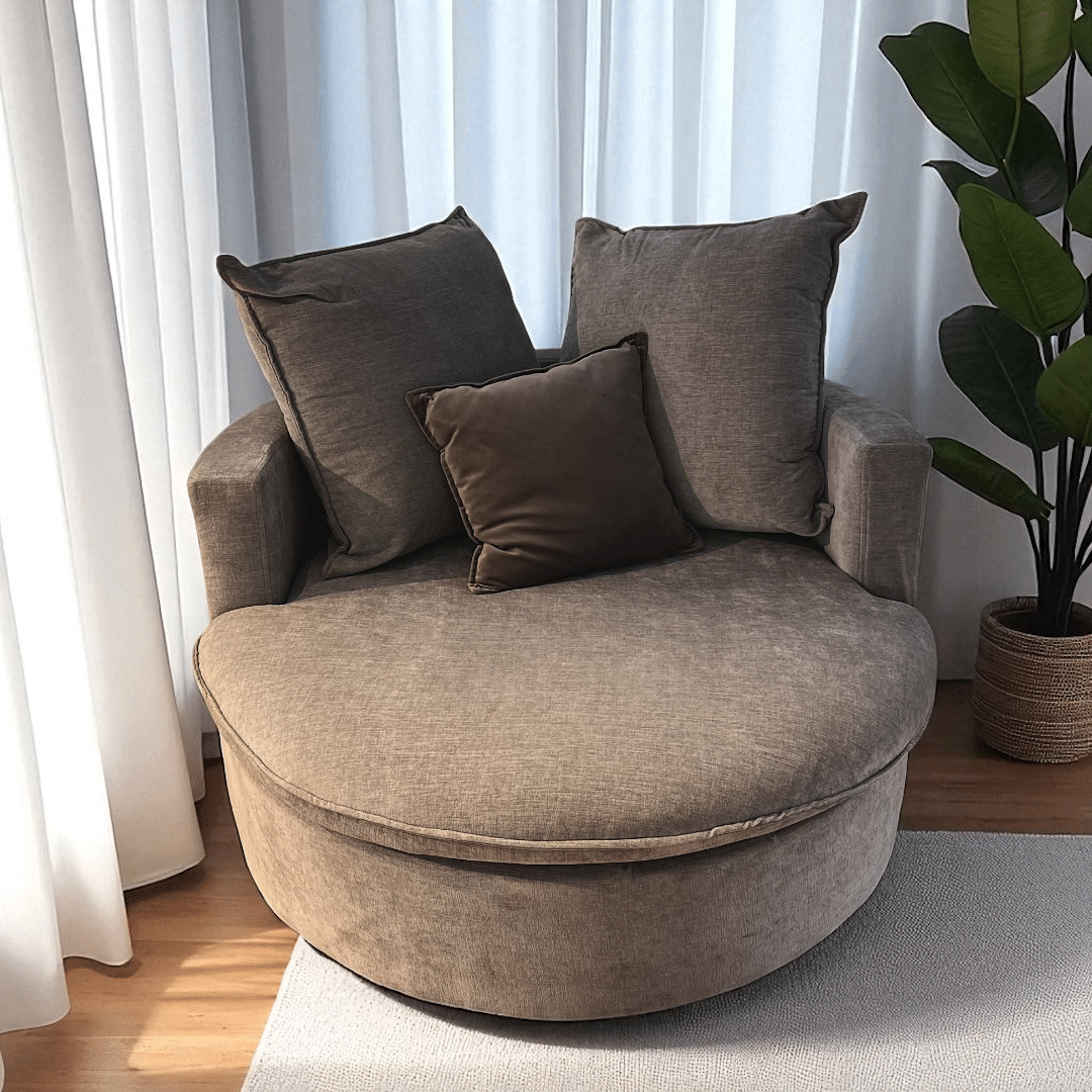 לאב סיט מפוארת עגולה דגם ריצ בד אפור - חיסול מתצוגה נתניה!! לאב סיט מפוארת עגולה דגם ריצ בד אפור - חיסול מתצוגה נתניה!!