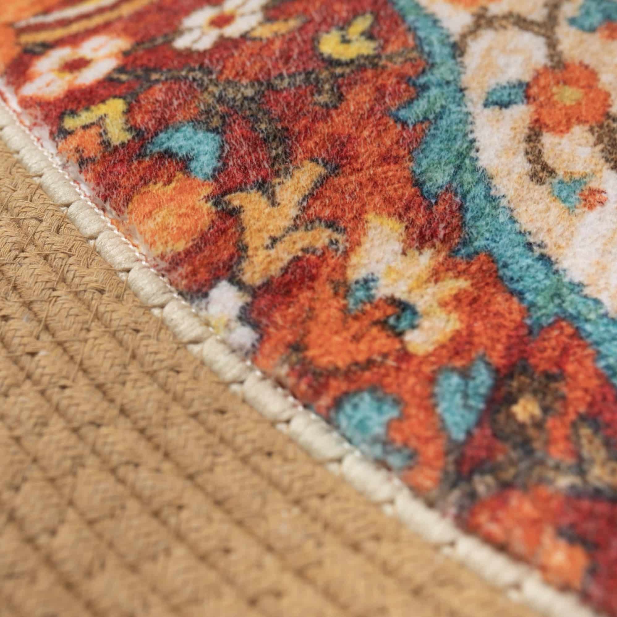 שטיח חבל וינטאג׳ דגם אינדיגו חבל חמרה 120סמ - SALE!