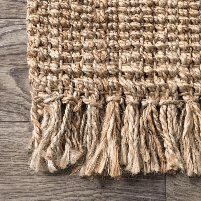 שטיח חבל בוקלה דגם אנגלו בסגנון טבעי