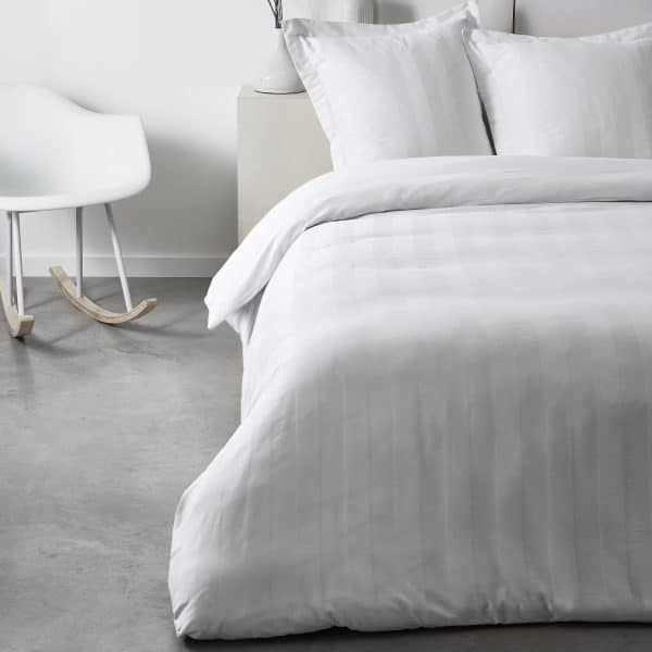 סט מצעים לבן יוקרתיים סאטן כותנה 100% דגם אפרודיטה