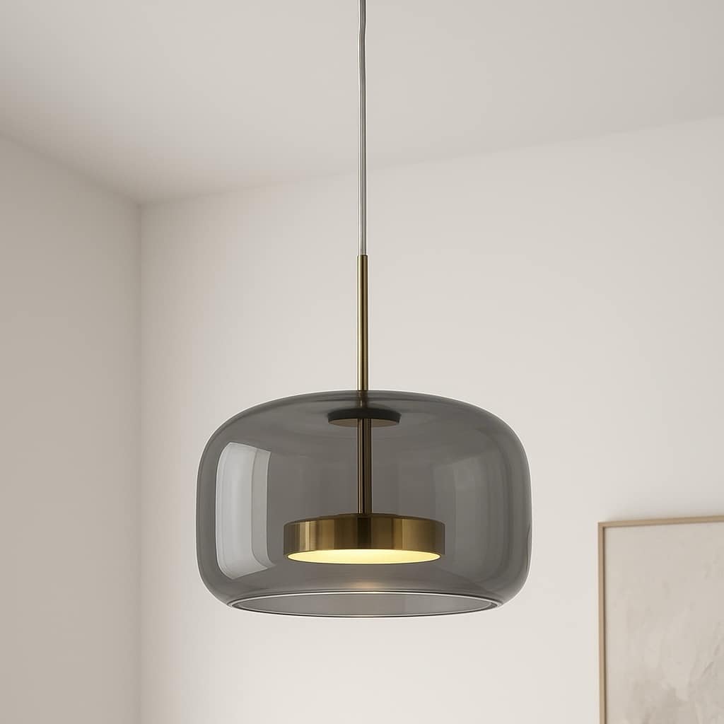 מנורה תליה זכוכית קלאסיק אפור שטוחה 33/14 דגם פלור מנורה תליה זכוכית קלאסיק אפור שטוחה 33/14 דגם פלור