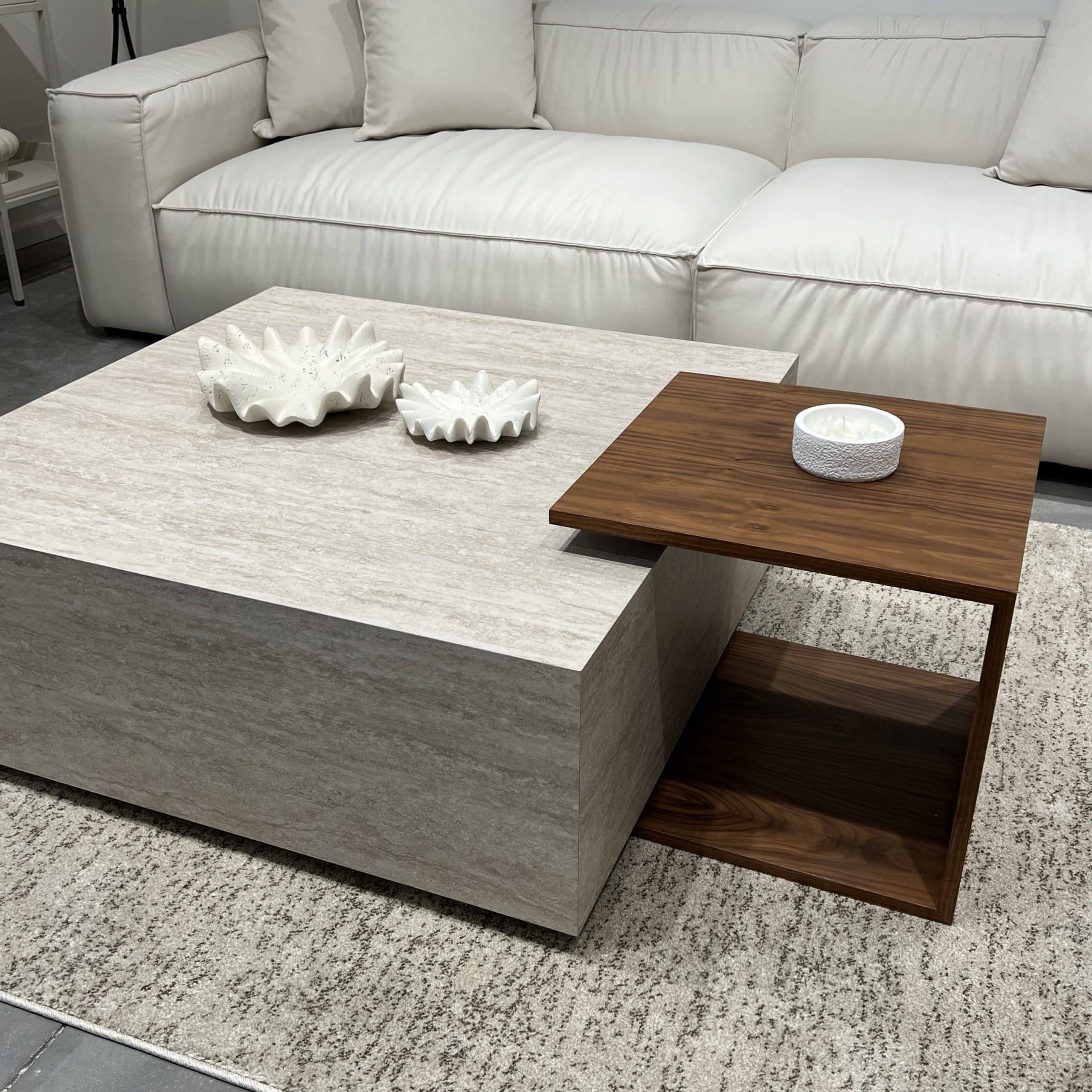 סט שולחנות יוקרתי דגם סקוואר | בעיצוב אישי