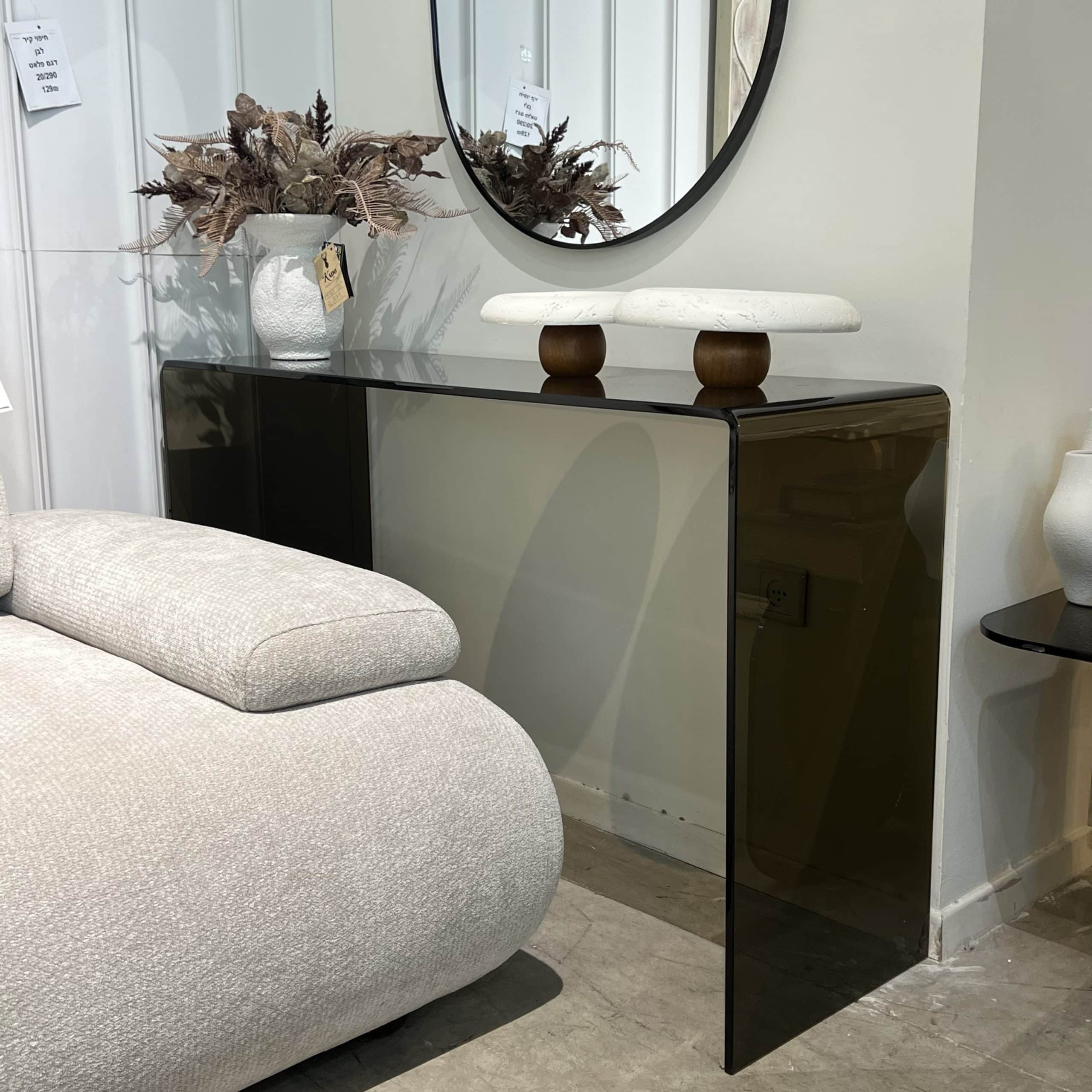 מגש מעוצב אבן על רגל עץ דגם איקו מגש מעוצב אבן על רגל עץ דגם איקו