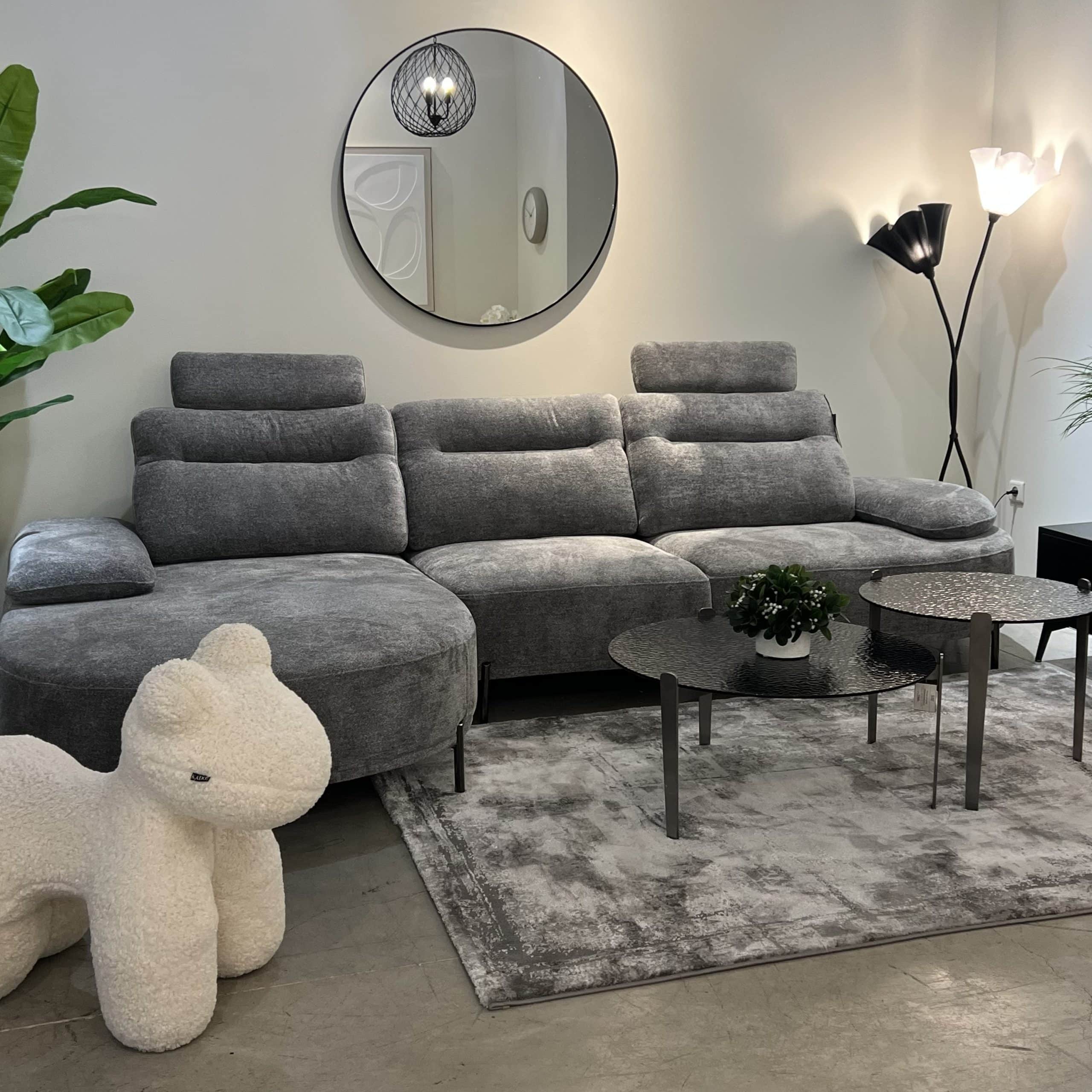 ספה פינתית מעוגלת משענות גב זזות אפור כהה שזנלונג שמאל / ימין דגם ביל ספה פינתית מעוגלת משענות גב זזות אפור כהה שזנלונג שמאל / ימין דגם ביל