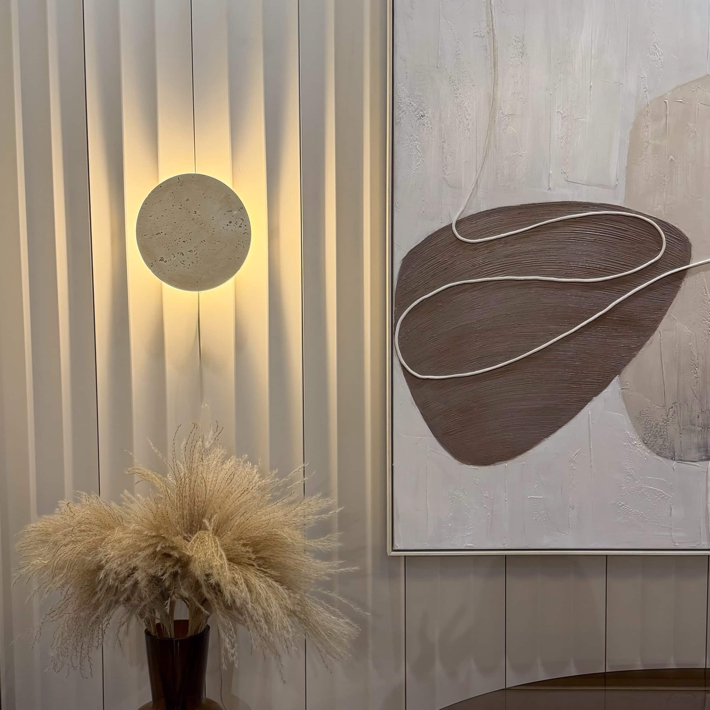 מנורת קיר מעוצבת סטון שטוחה 23 ס״מ דגם פלור מנורת קיר מעוצבת סטון שטוחה 23 ס״מ דגם פלור